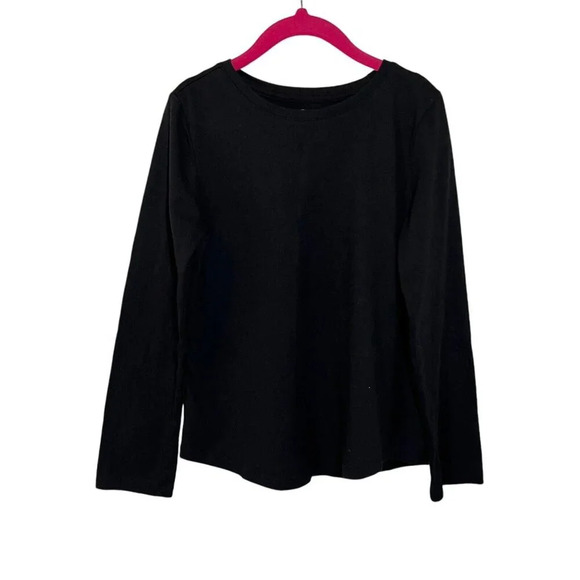 Wonder Nation Plain Black Girls Long Sleeve T Shirt Medium Size 7-8 Basic Casual - Picture 1 of 3